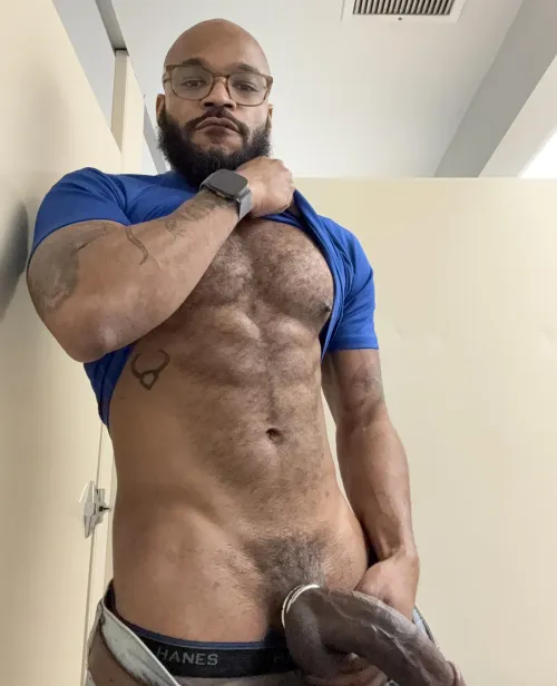 Embracing my hairy chest among other things