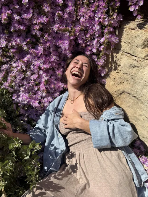 Happy and always laughing (and flashing) in the sunshine!