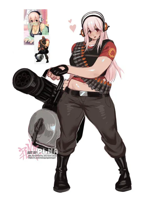 Heavy Weapons Gal by PLNA
