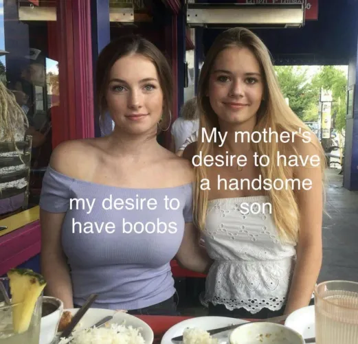 She doesn’t know that she’s actually the mother of a busty woman