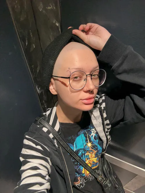 sneak peek at the bald lol