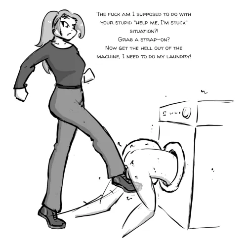 But, he is actually stuck.