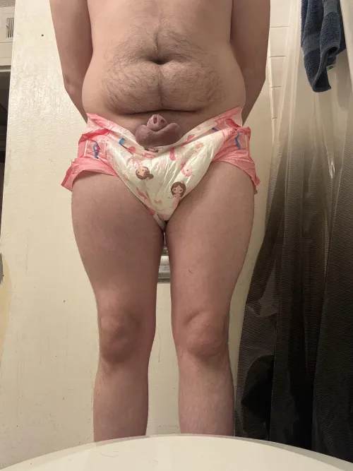 Day 3 of wearing chastity and diapers