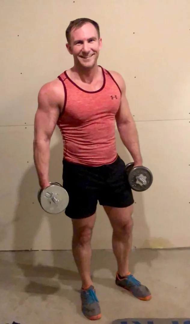 Getting a workout in over in my buddies basement