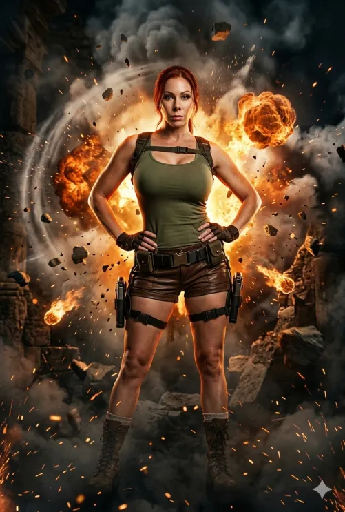 Made an Image of Gianna as Lara Croft Tomb Raider I think it came out well ❤️