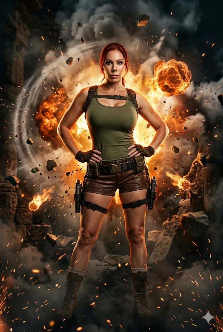 Made an Image of Gianna as Lara Croft Tomb Raider I think it came out well ❤️