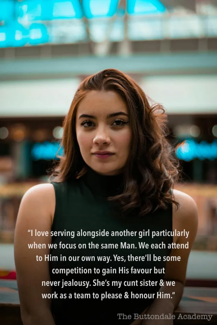 Serving alongside another girl