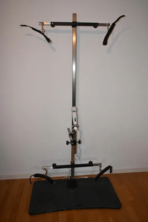 Standing steel bondage pillar with accessories made by me
