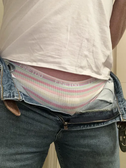 Under the jeans today….