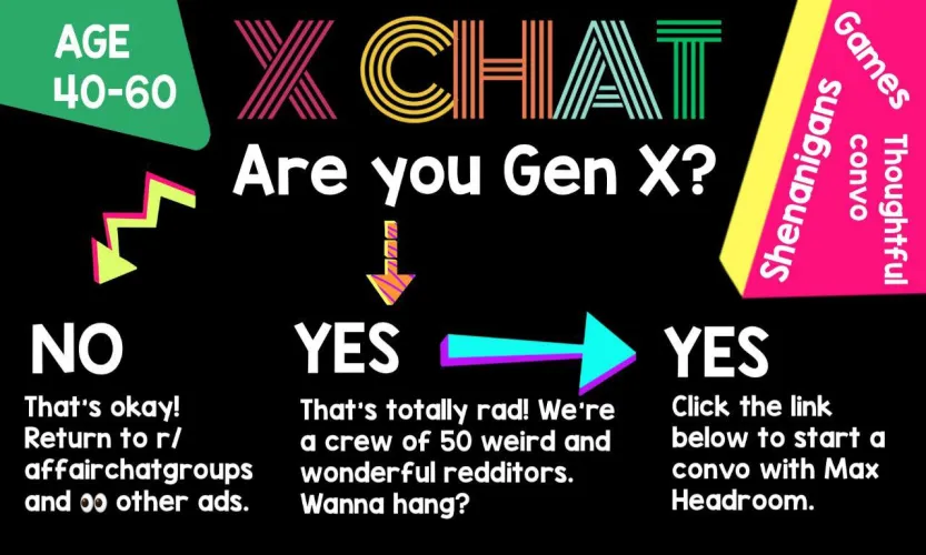 X Chat | Telegram | 40-60 | The Place for Gen X [currently only seeking women]