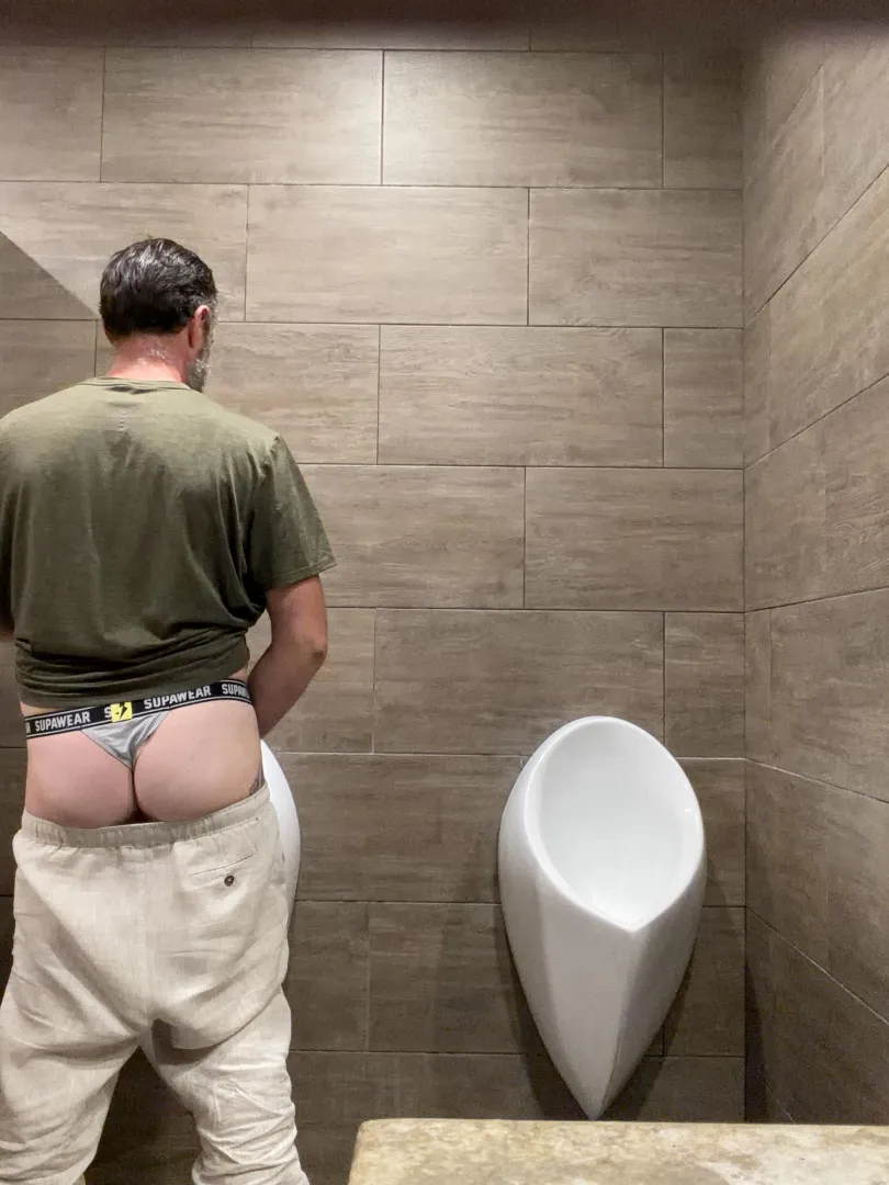 Just a straight guy in a thong..