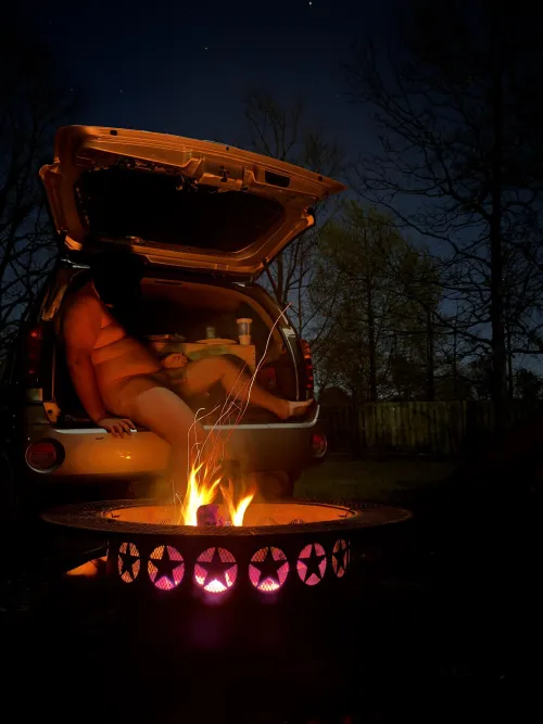 Just enjoying a fire.