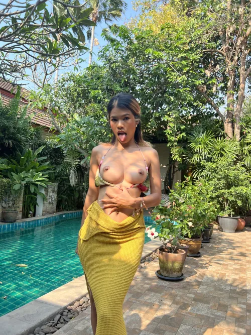 Little boobs peaking