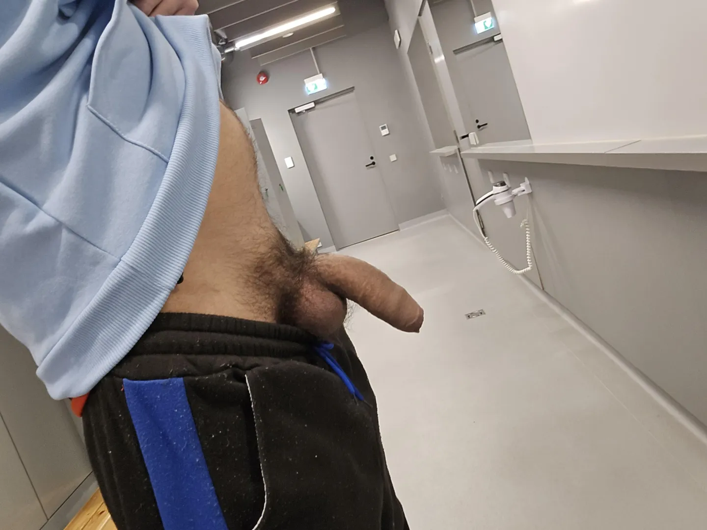 Me at the gym locker room waiting for someone to catch me