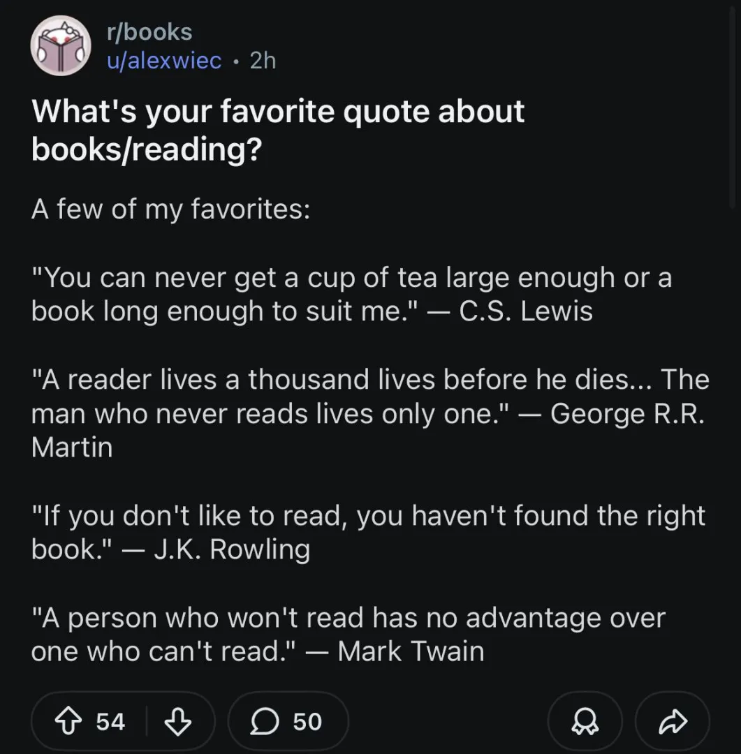 Now they’re just talking about other people talking about books
