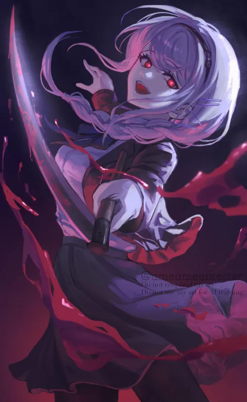 Nozomi-G having fun [The Hundred Line] (umeumeumestar)