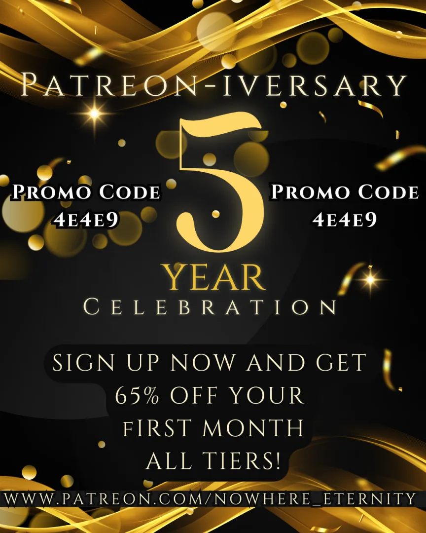 Patreon-iversary SALE!!! 65% OFF YOUR FIRST MONTH!