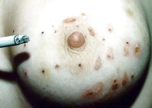 Who needs an ashtray when you have pair of tits