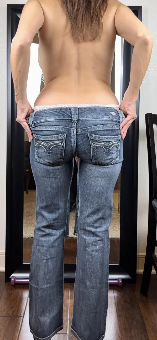 58 years old. How does she look in these jeans?