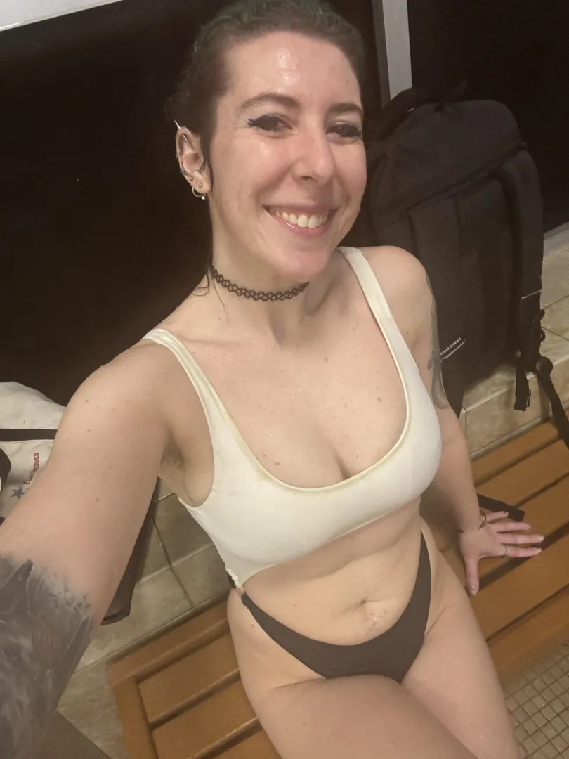 All smiles in a bikini