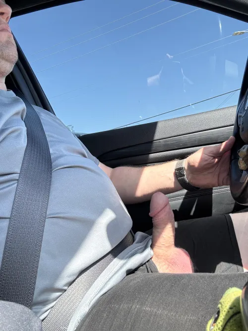 Driving home excited