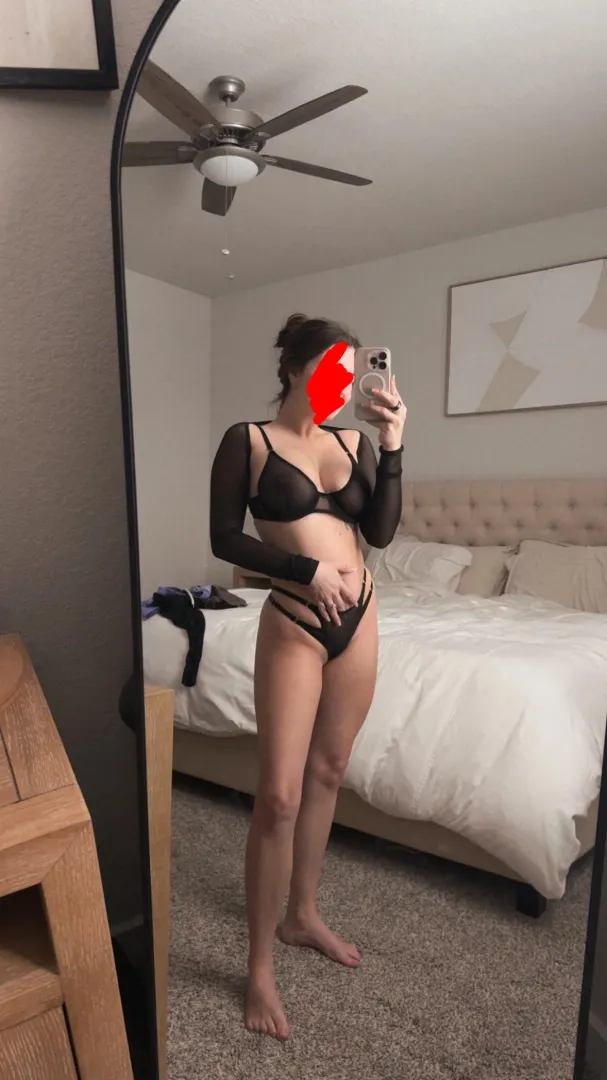 Mommy with a surprise for daddy when he gets home