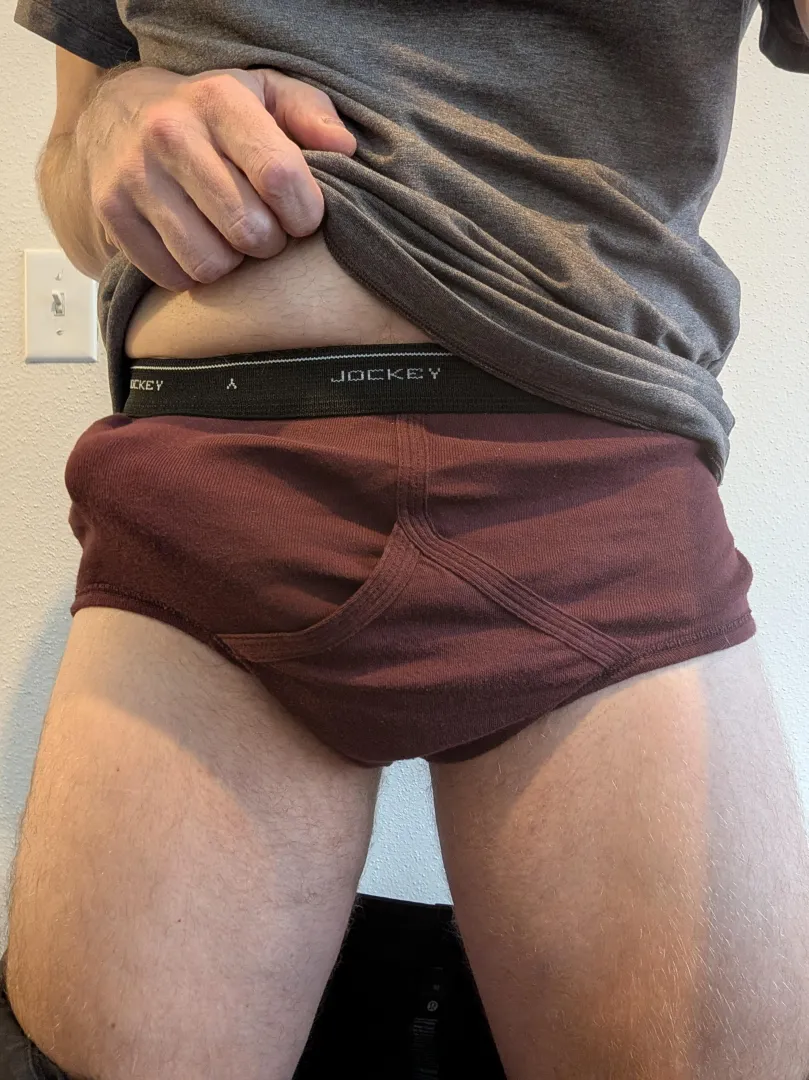 Full rise Jockeys today, needing that extra space  [Age 43]