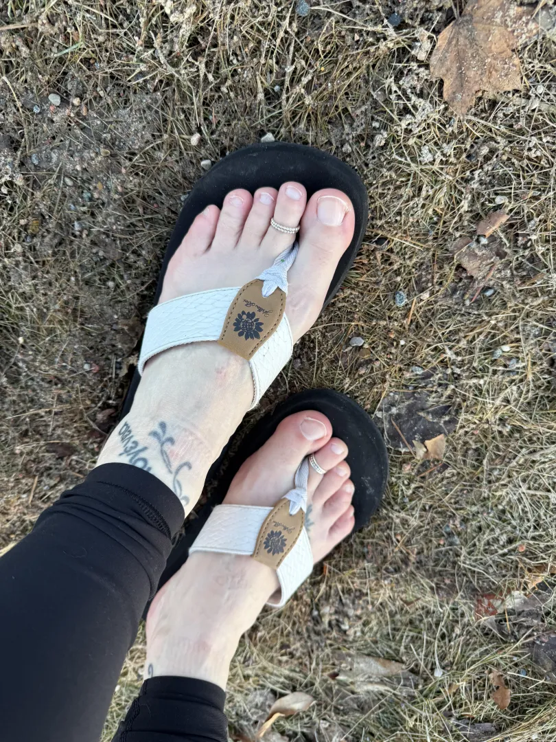 Impatiently waiting to get my toes in the grass!