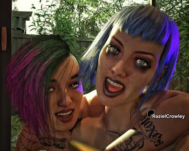 Judy & Evelyn taking a breather. (read comments!)