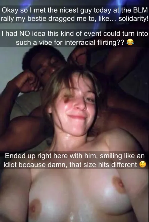 She had no idea this kind of event could turn into interracial flirting.