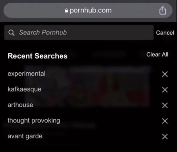 Adam's PH search history