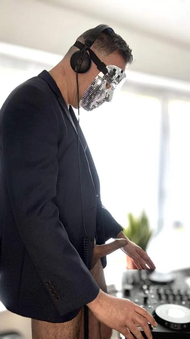 Imagine going to a party and the DJ has his cock out