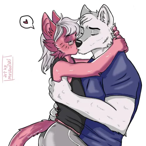 Kissing is a great way to bond! (Comission done by me) [MT]