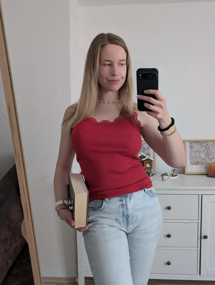 Librarian checking her pokies