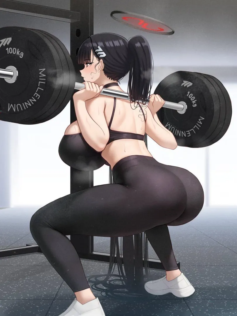 Rio Doing Squats in Yoga Pants [Blue Archive]