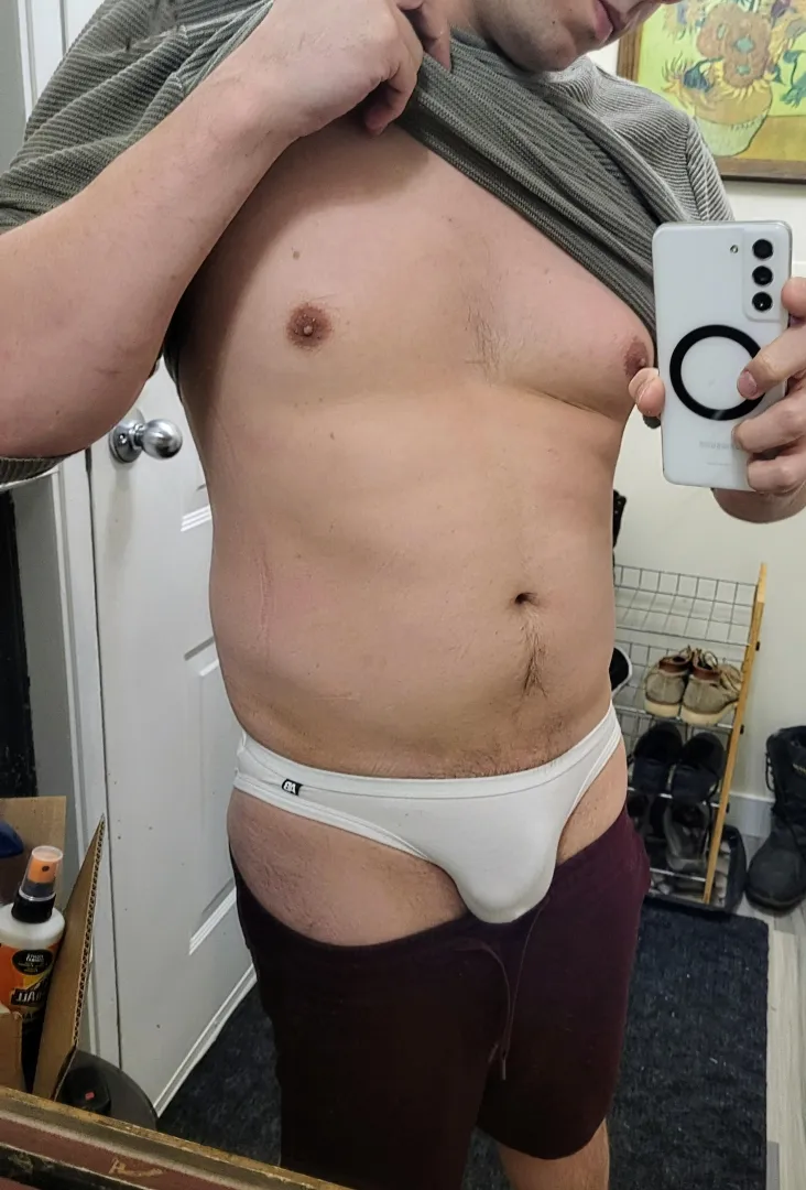 Surprise when you pull down the basketball shorts