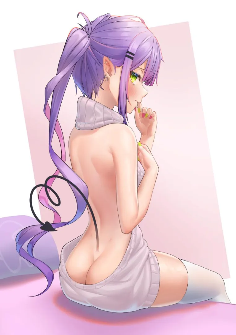 Towa in virgin killer sweater