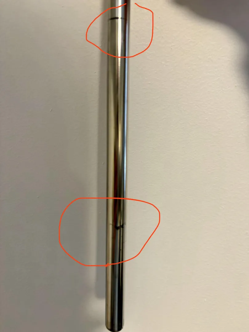 Wear marks on thrusting arm? Should I be concerned or do anything?