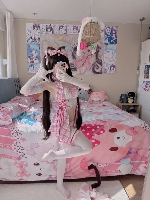 Wearing daddys favorite outfit >.<