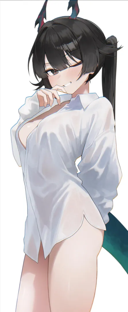 Chen only wearing a shirt