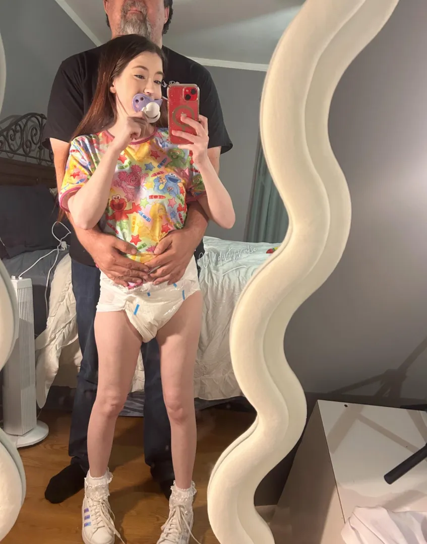 Daddy loves to dress & diaper me.