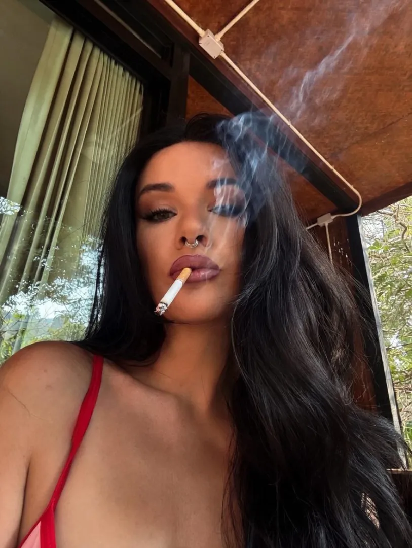 Eyes on me. No touching until the cigarette is finished.