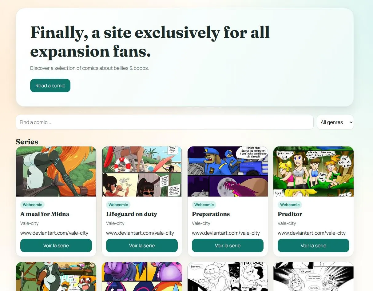 [F] I'm creating a website with free expansion comics (boobs & bellies)