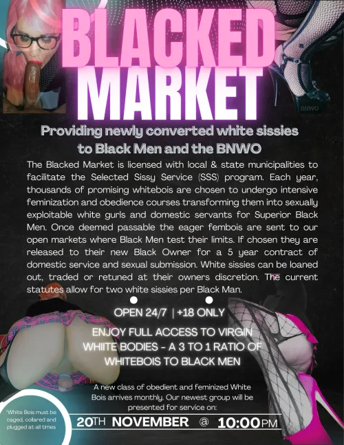 In one generation this could be a reality - if we let the natural flow of white sexuality take place it must lead to this.