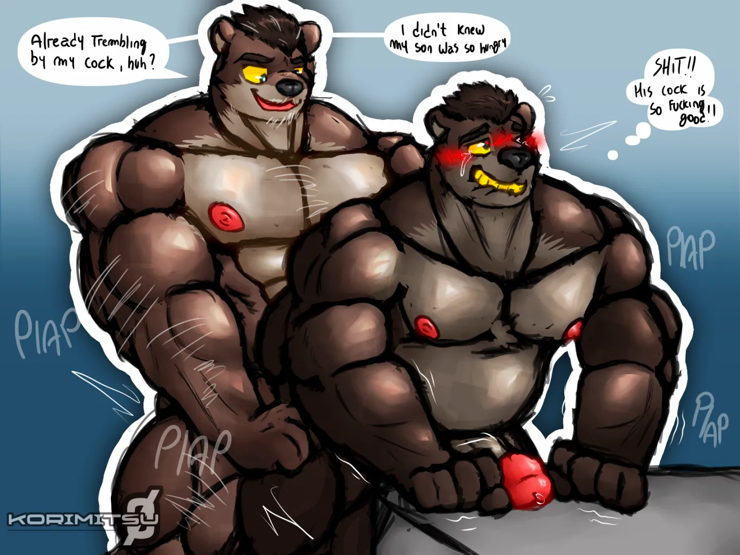 Sydney getting backshots by his dad!!!  (korimitsu0)