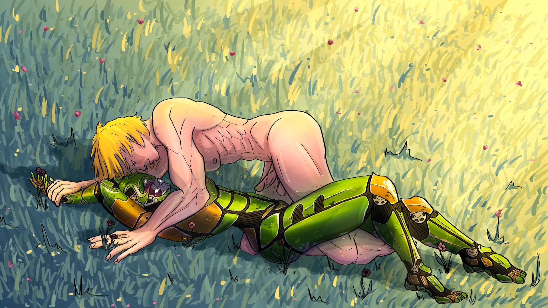Tryst on the Lawn (nexivdessikrats) [OC] [Human, Exo]