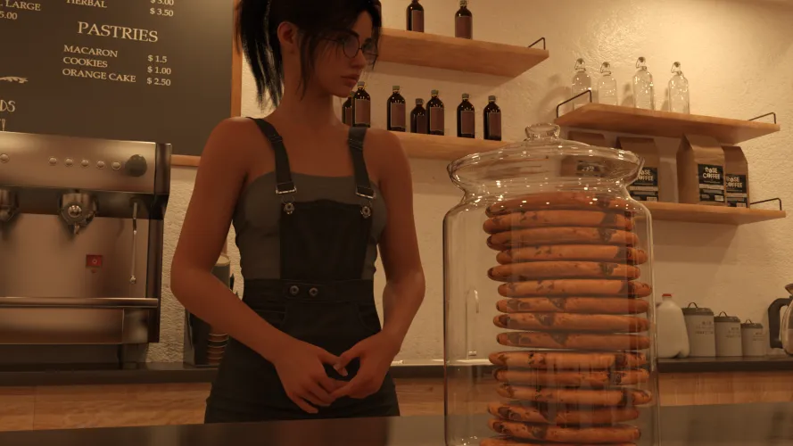 Working on my upcoming adult visual novel “Rain After Her” [18+]