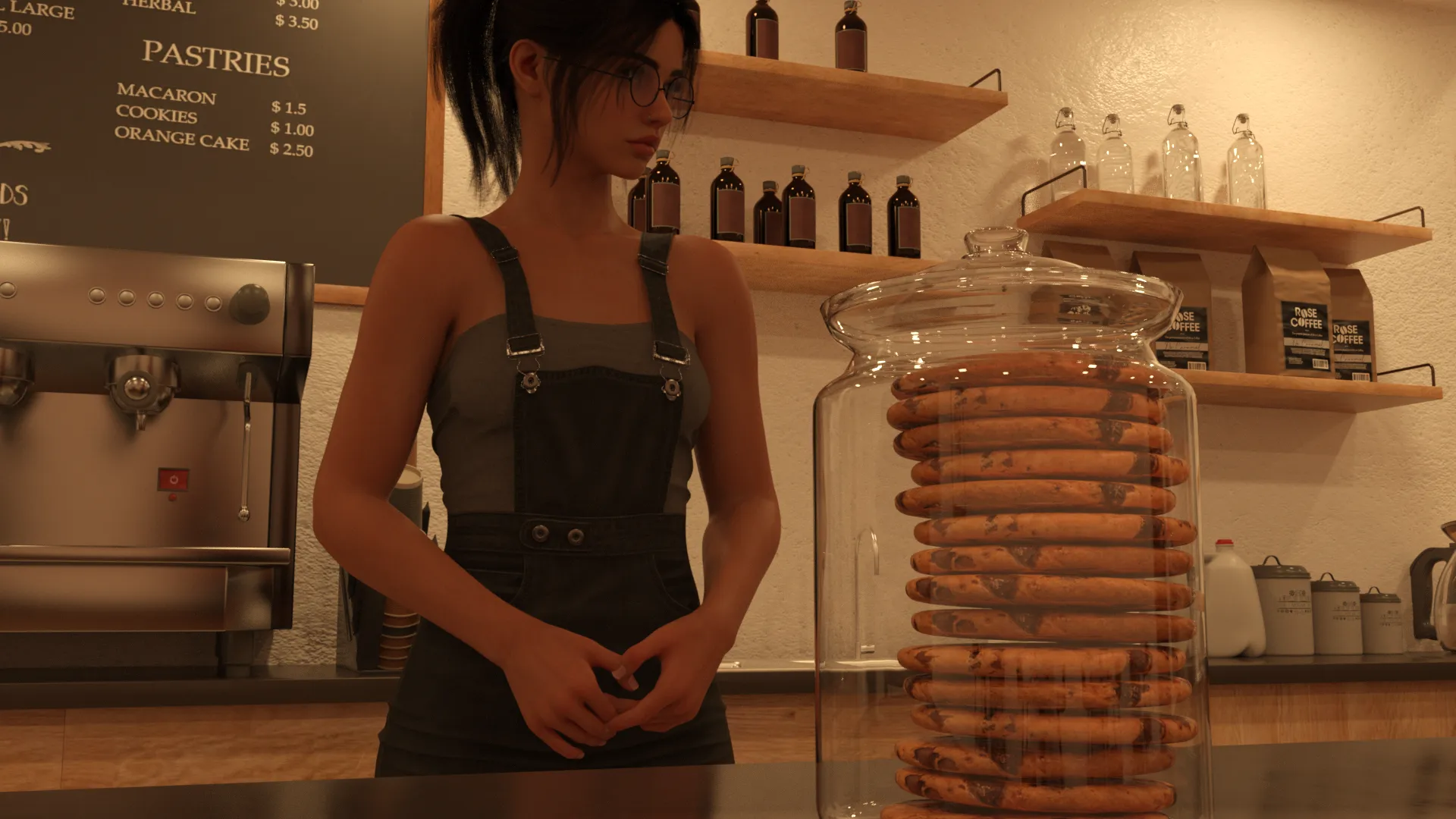 Working on my upcoming adult visual novel “Rain After Her” [18+]