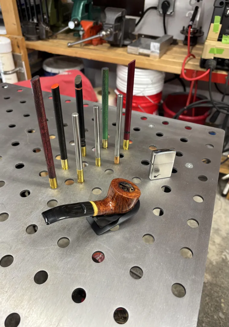 Bowl full of GL Pease Caravan and a few of my homemade tampers. Happy Friday.