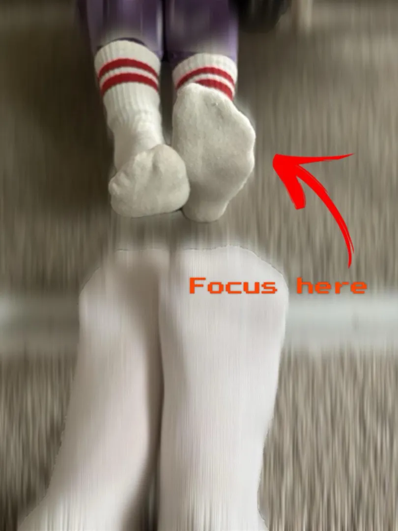 focus on my pretty socks!